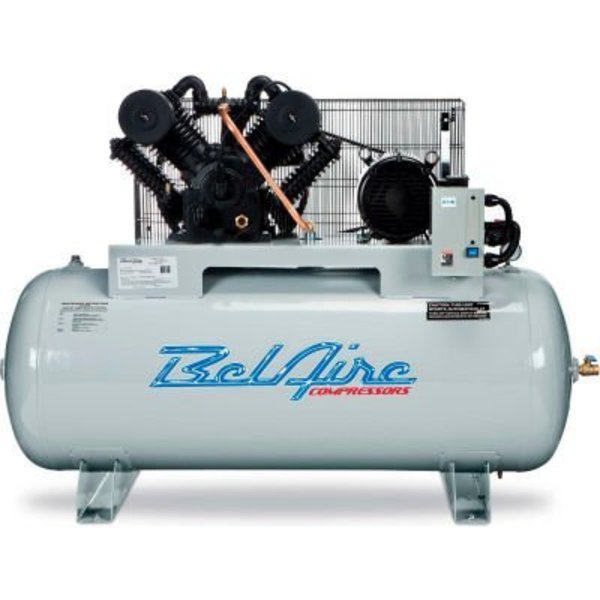 Quincy Compressor Belaire 6312HE, 10 HP, Two-Stage Compressor, 120 Gallon, Horizontal, 175 PSI, 35 CFM, 3-Phase 208-230V 8090253561